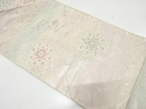 アンティーク　幾何学に華紋・古典柄織り出し袋帯（材料）